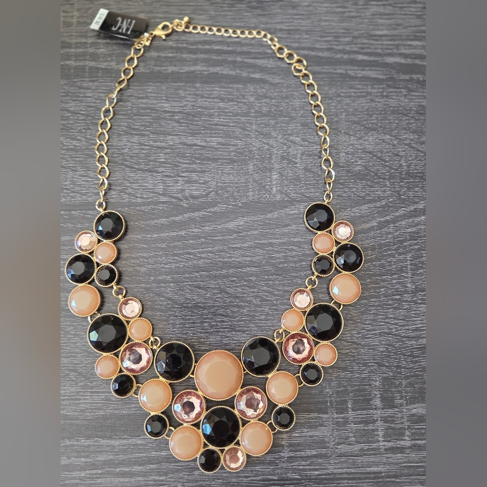 INC International Concepts Black and Beige Necklace
